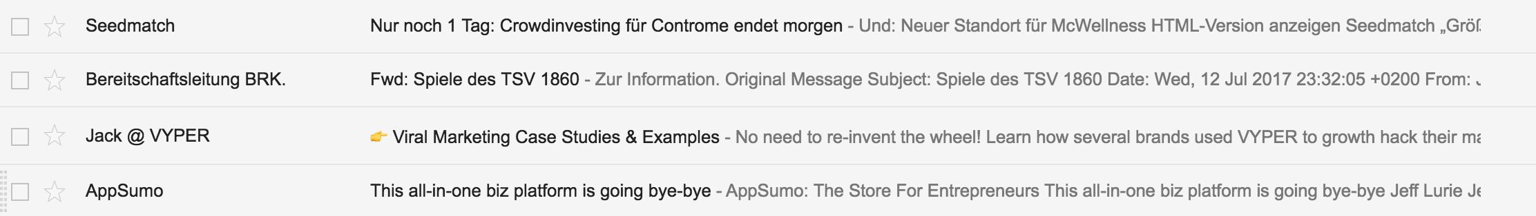 Emojis stand out in the email inbox